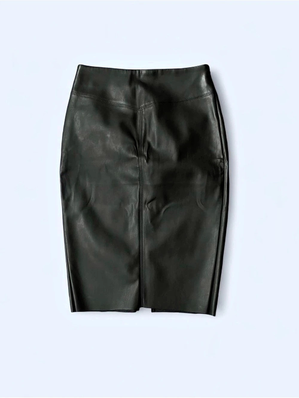 Express Faux Leather Midi Pencil Skirt Black Size Small